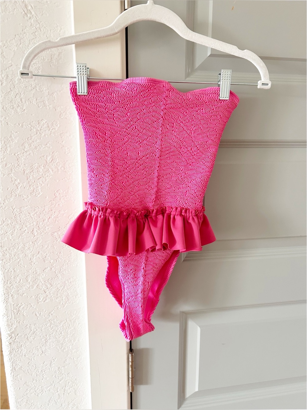 NWT Free People Cleonie Swim Missy Maillot One-Piece Swimsuit Barbie Pink - Picture 5 of 6